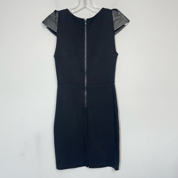 Alice + Olivia Gracie Leather Cap Sleeve Dress Size 0 Employed Career Cocktail - Picture 6 of 13